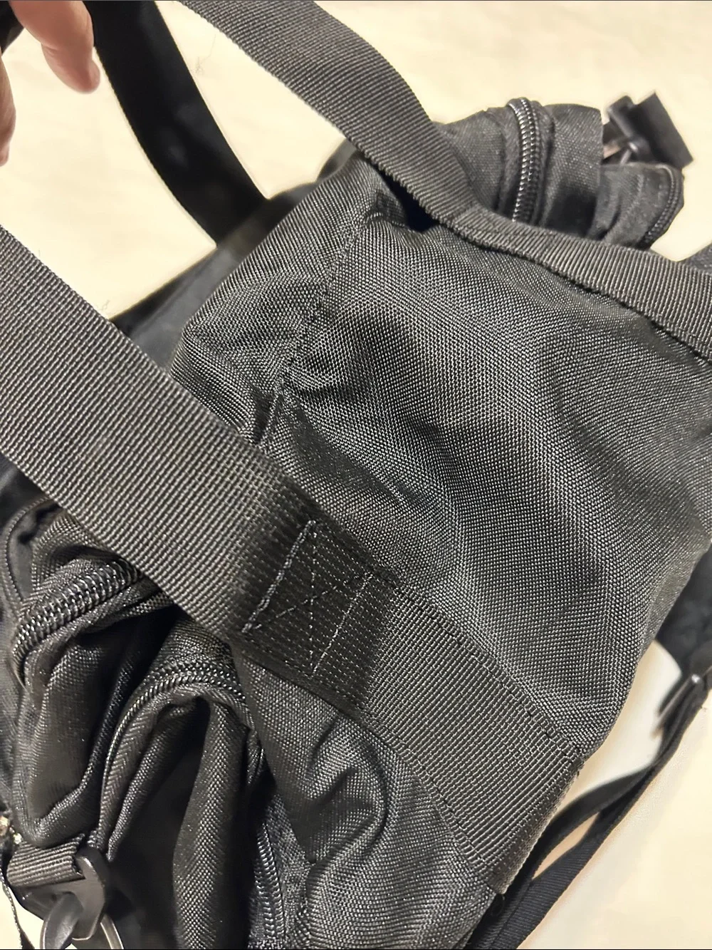 Cabela's Black Messenger Bag with Gold Logo